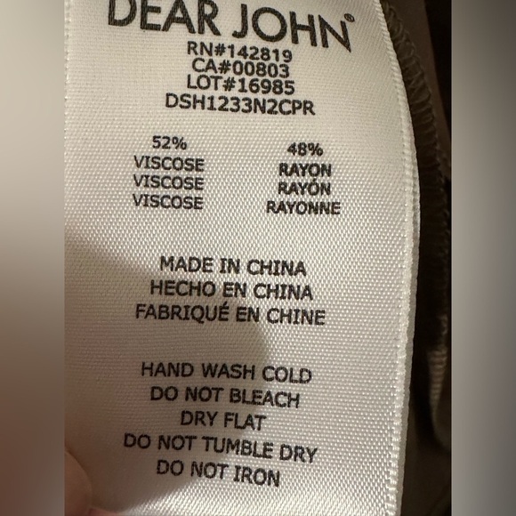 DEAR JOHN Amelia Ruched Long Sleeve Top Army Green (Cypress) SMALL Drawstring - Picture 6 of 9